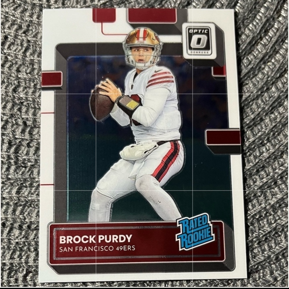 🏈 Brock Purdy, San Francisco 49ers Panini Donruss Optic Rated Rookie RC Card #13